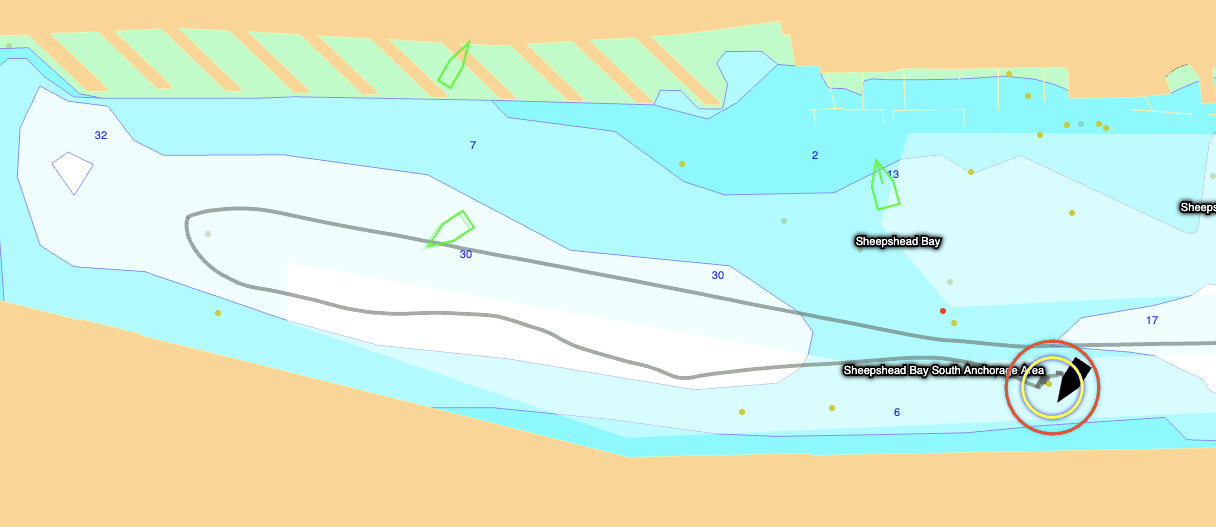 BoatKit navigation view following the vessel